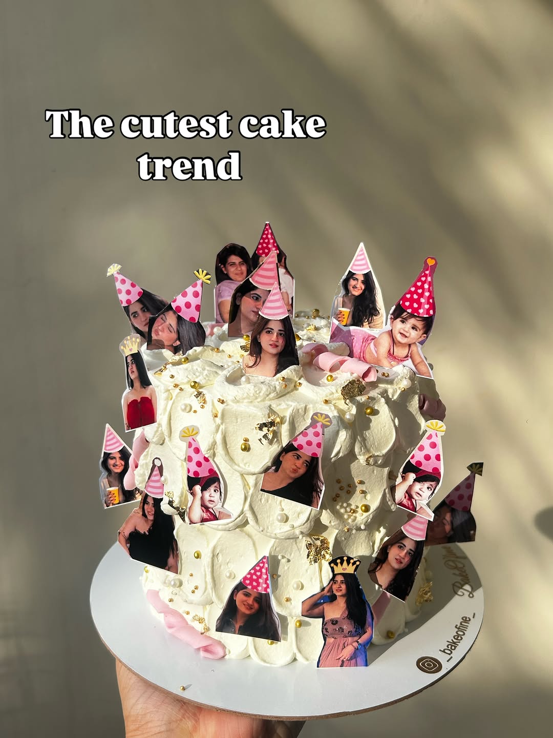 Nostalgic photo party cake